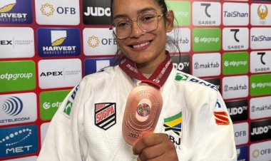 Jéssica Lima é bronze no 1º dia do Grand Slam de judô no Uzbequistão