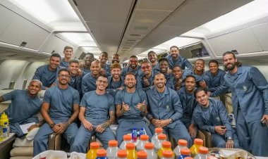 Neymar registra embarque da Seleção para Copa do Mundo: "Todos juntos"