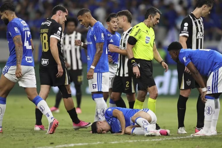 Atacante do Cruzeiro, Bruno Rodrigues sofre fraturas na costela e face